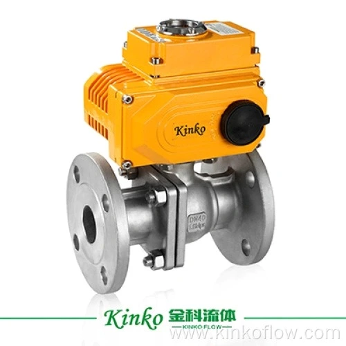Válvula de esfera elétrica com flange de 3 peças