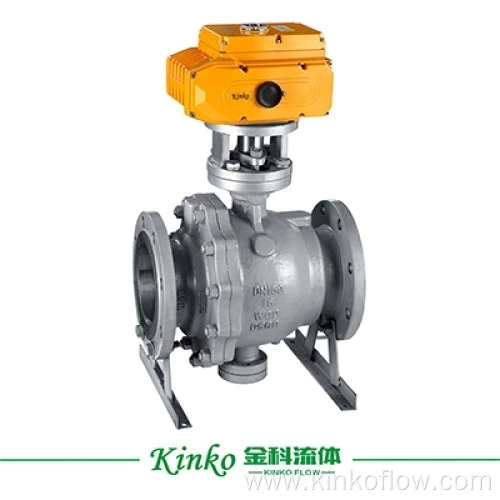 Válvula de esfera elétrica com flange de 3 peças