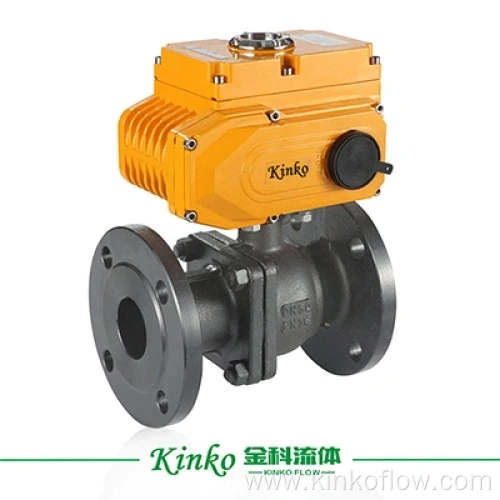 Válvula de esfera elétrica com flange de 3 peças