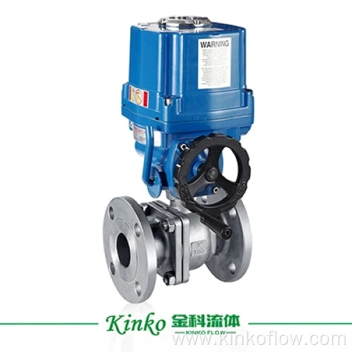 Válvula de esfera de flange elétrica de aço inoxidável CF8 1/2"-6"