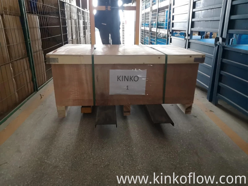 Válvula de esfera de três vias com flange pneumática CF8
