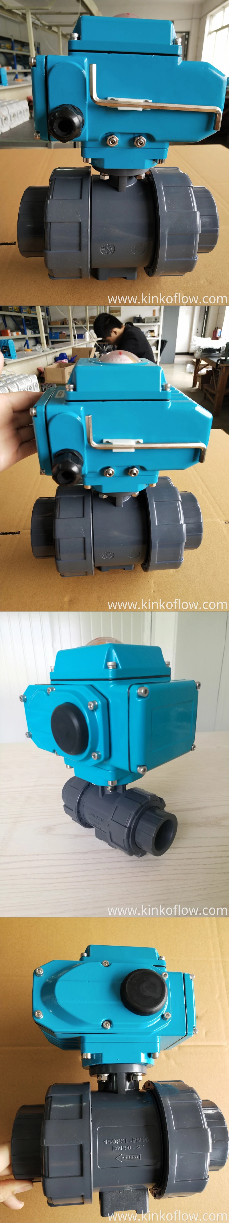 Válvula de esfera manual com flange de material DN50 PVCUPVCPVDF