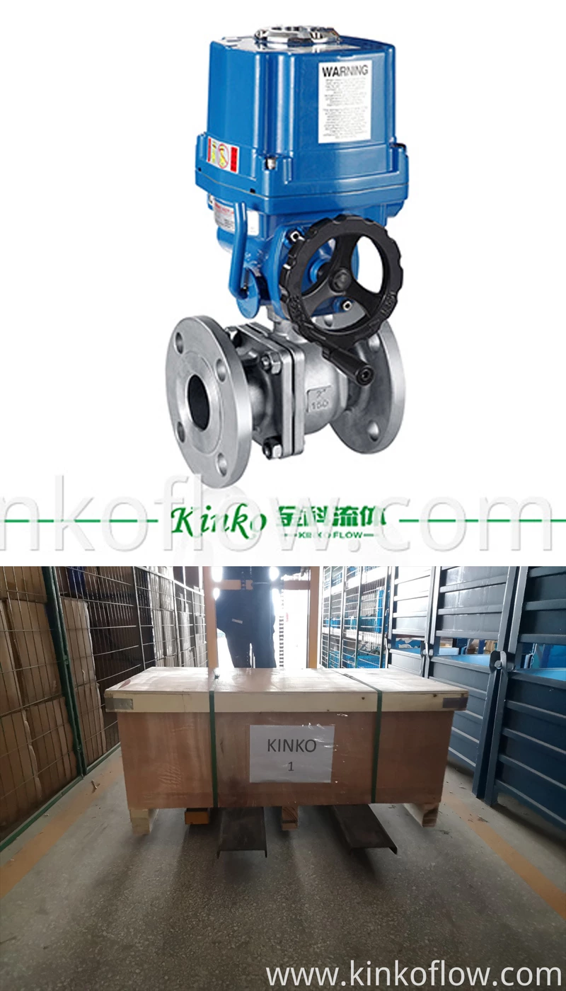 Válvula borboleta elétrica de vedação suave com flange DN80