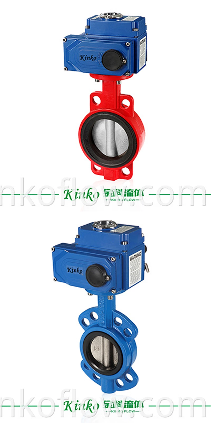 Válvula borboleta elétrica de vedação suave com flange DN80