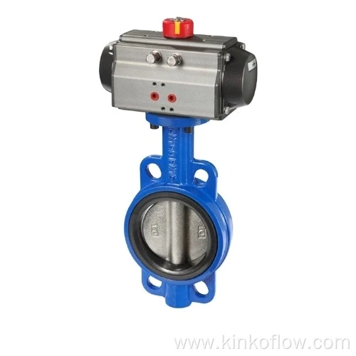 Válvula borboleta pneumática de ferro fundido cinzento DN40-600