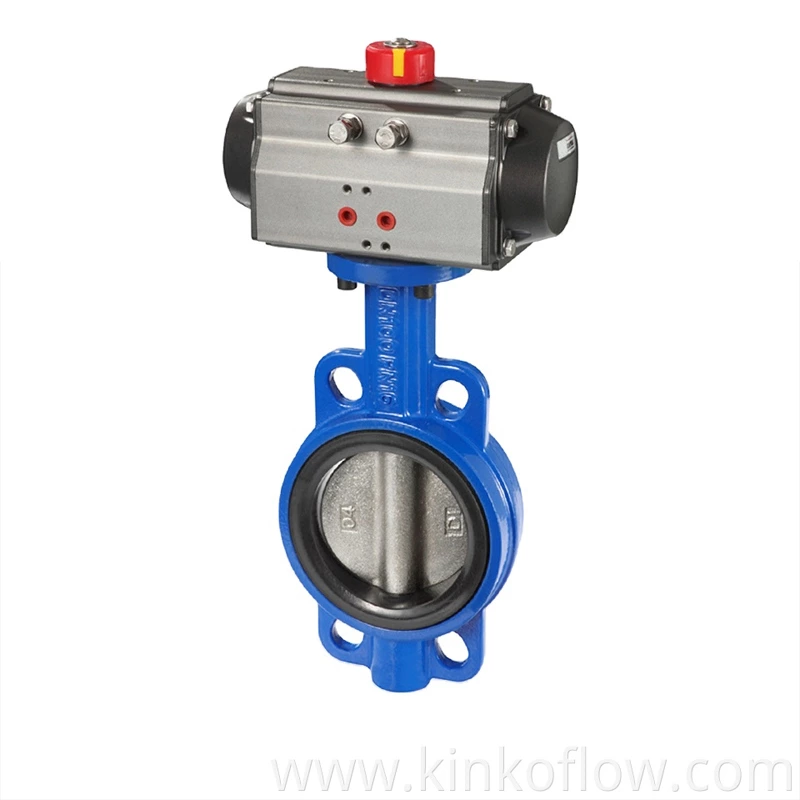 Válvula borboleta pneumática de ferro fundido cinzento DN40-600