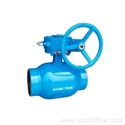 Válvula de esfera soldada com vedação de plástico e aço carbono PN16~PN40