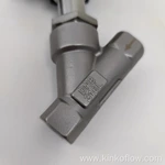 Válvula de assento angular pneumática com rosca de cabeça de plástico