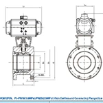 Válvula de esfera pneumática tipo fina Q671F-16P/R