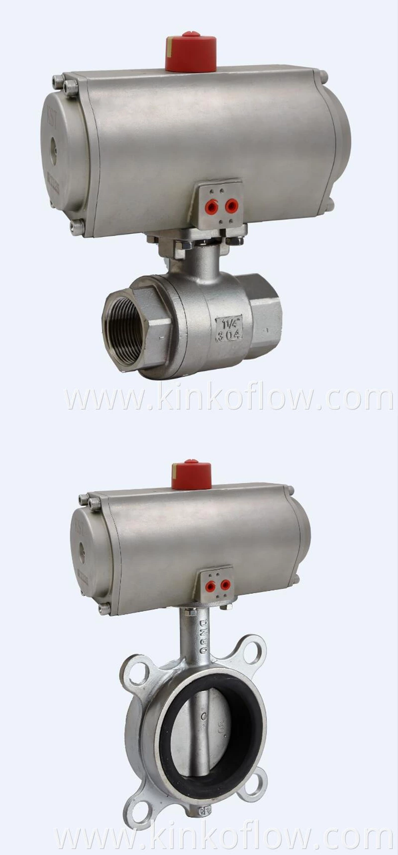 Atuador pneumático de dupla ação em aço inoxidável SS RT063D