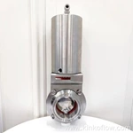 Válvula borboleta sanitária com atuador pneumático vertical