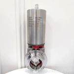 Válvula borboleta sanitária com atuador pneumático vertical