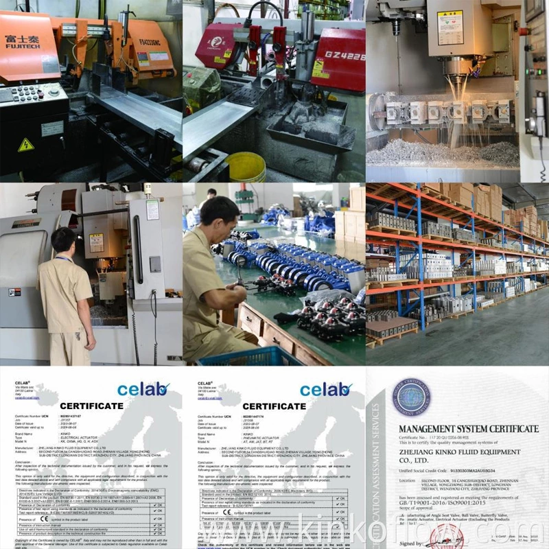 Válvula de esfera de flange pneumática Wcb/aço inoxidável
